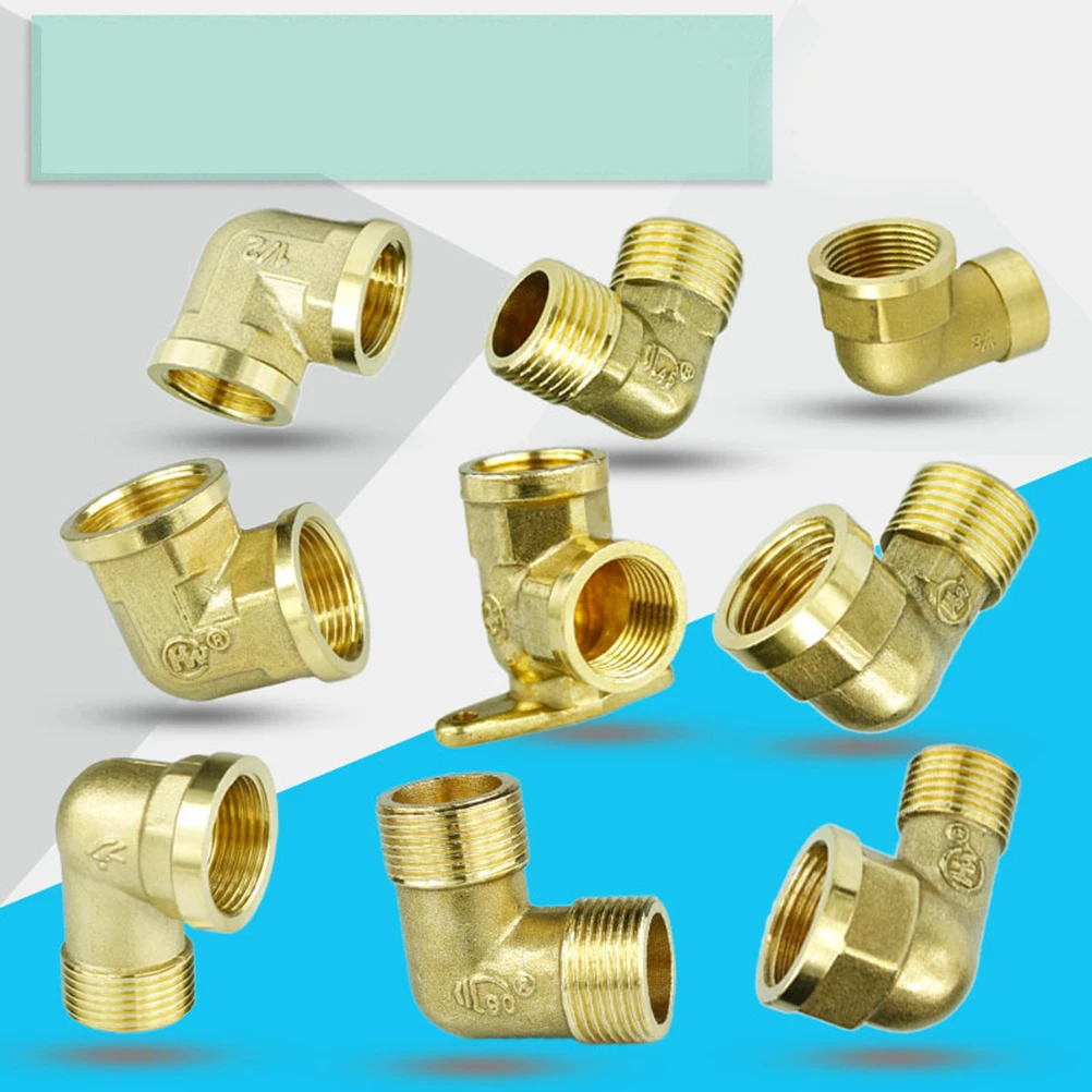 

2pcs Copper Joint Hose Connector 90Degree Pipe Elbow Connector Pipe Gas Pipeline Garden RV Durable Easy Install