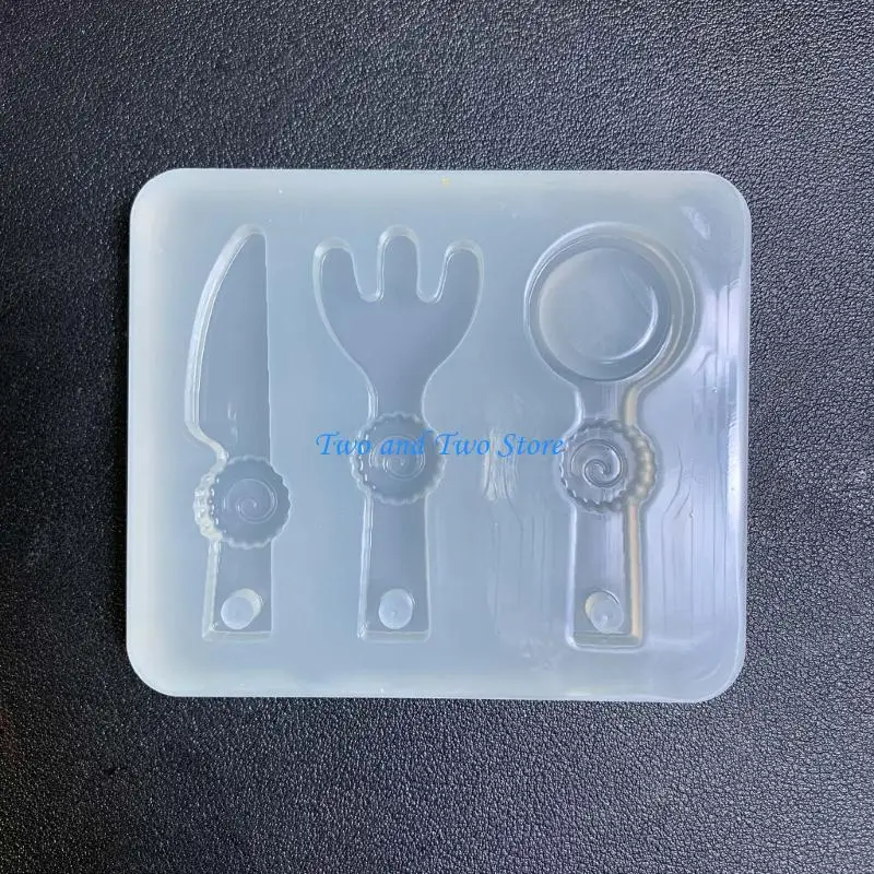 

HX6F Candy Knife Fork Spoon Resin Molds DIY Jewelry Making Tool Handmade Earrrings