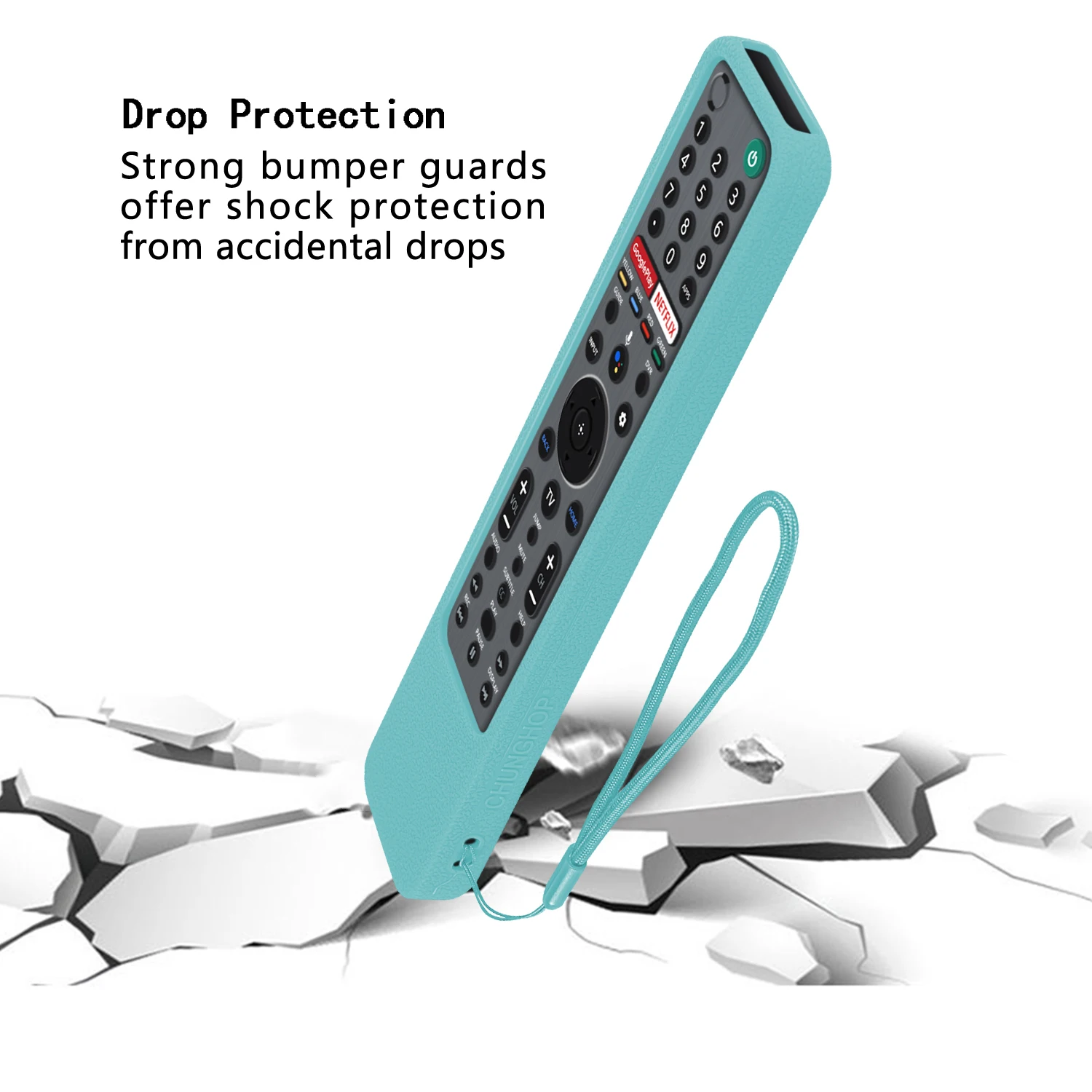 Silicone Case Shockproof Fit for Sony TV Remote Control RMF-TX600C RMF-TX500E TX600P TX600U RMF-TX600E Protective Cover