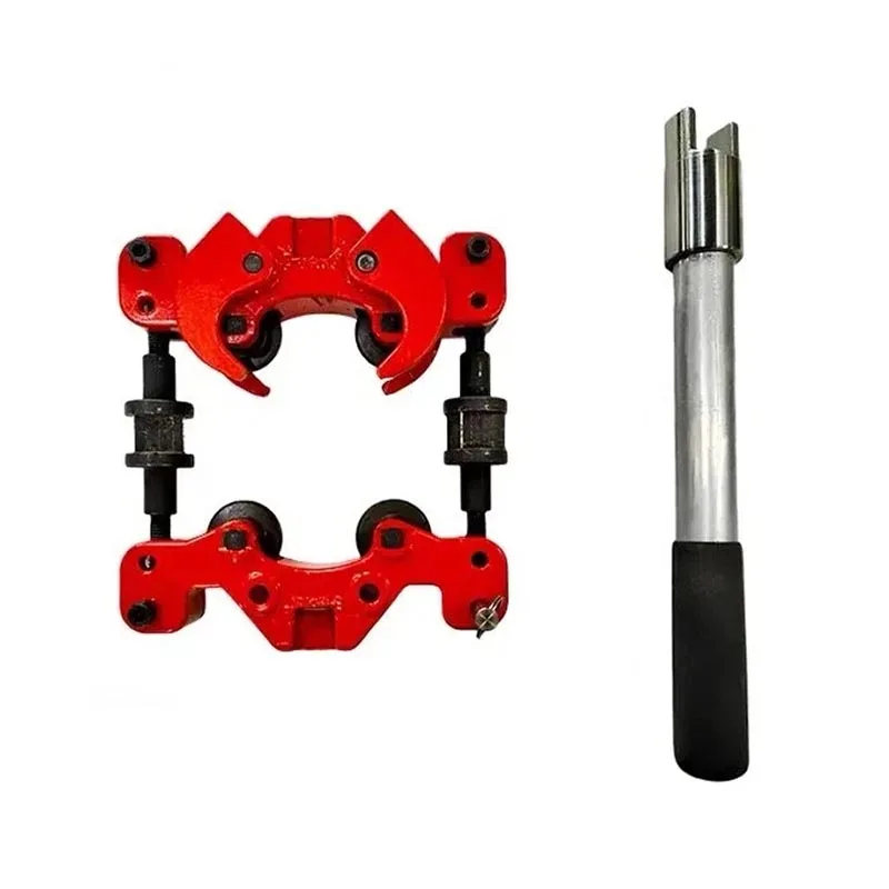 Multi-Roller Rotary Pipe Cutter Detachable Extension Handle Heavy Duty Large Diameter Steel Pipe Cutting Tool （Customized）