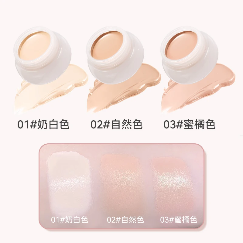 Feuchtigkeitsspendende, aufhellende Augen-Concealer-Creme, vollständige Abdeckung, langanhaltende Make-up-Basis, matt, leicht, korrigierender Augen-Concealer