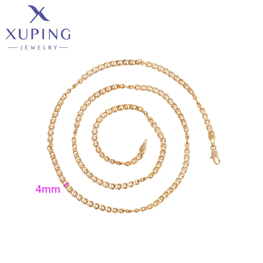 Xuping Jewelry New Arrival Elegant Long 59cm Gold Color Charm Necklace Women Girls Exquisite Gift X000740814