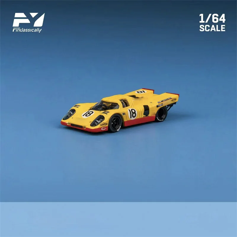 Finclassically 1:64 917K Blue / Yellow Die-Cast Car Model Miniature Gifts