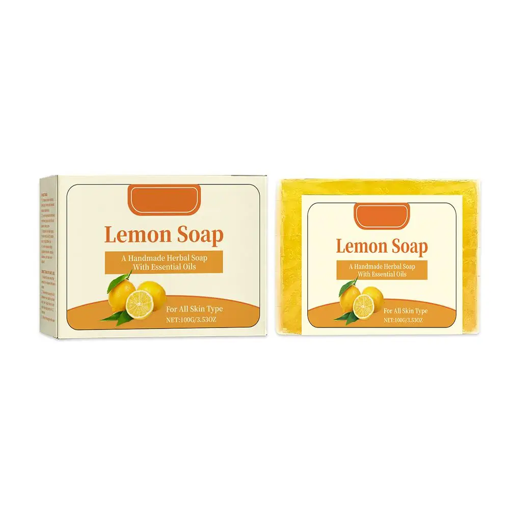 Turmeric Lemon Soap Bar For Face Body Tumeric Soap Smooth Skin Cleansing Natural Handmade Soap Skin Formula Soap For Women P0W7