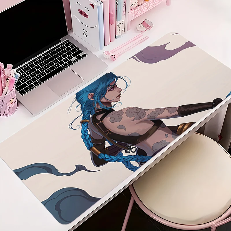 

Mouse Pad Office PC Accessories Keyboard Mat Anime Pattern Anti-slip Rubber HD Mousepad L-league of Legends Jinx Gamer Desk Mat