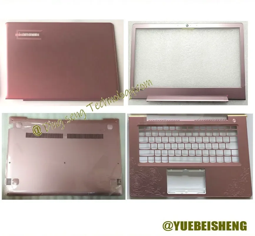 YUEBEISHENG  New For Lenovo IdeaPad 510S-14 310S-14 510S-14ISK 310S-14ISK 310S-14IKB back cover / front bezel /upper cover ,PINK