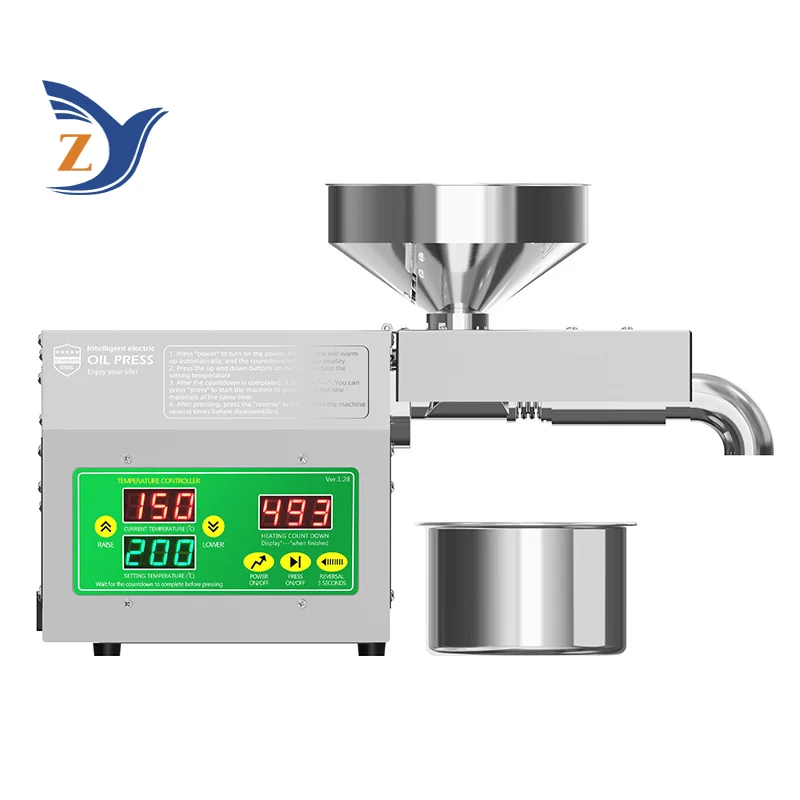 Oil Press Machine B01S Home Commercial 5-8kg per Hours Peanut Flaxseed Cold Squeezer Business Sesame Sunflower Seeds Extraction