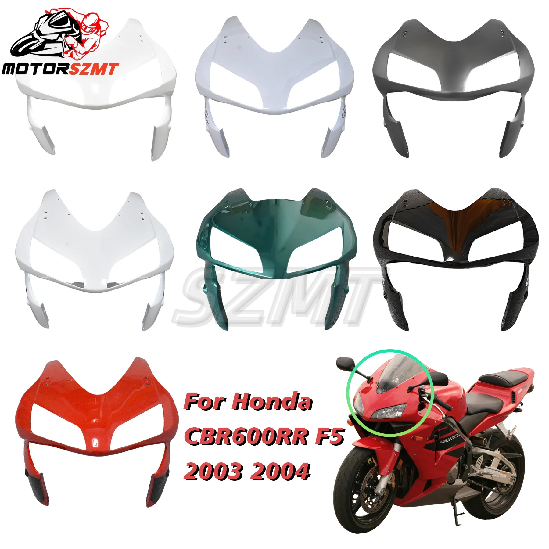 

Molded Front Headlight Cover For Honda CBR600RR F5 2003 2004 Headlamp Cover Front Protector ABS Injection
