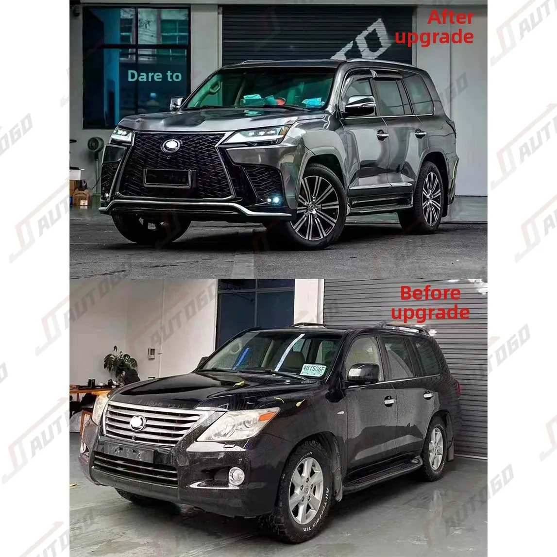 Conversion Body Kit For Lexus LX570 2008 2009 2010 2011 2012 2013 2014 2015 2016 2017 Facelift To 2024 LX600 Headlight Front Kit - Image 4