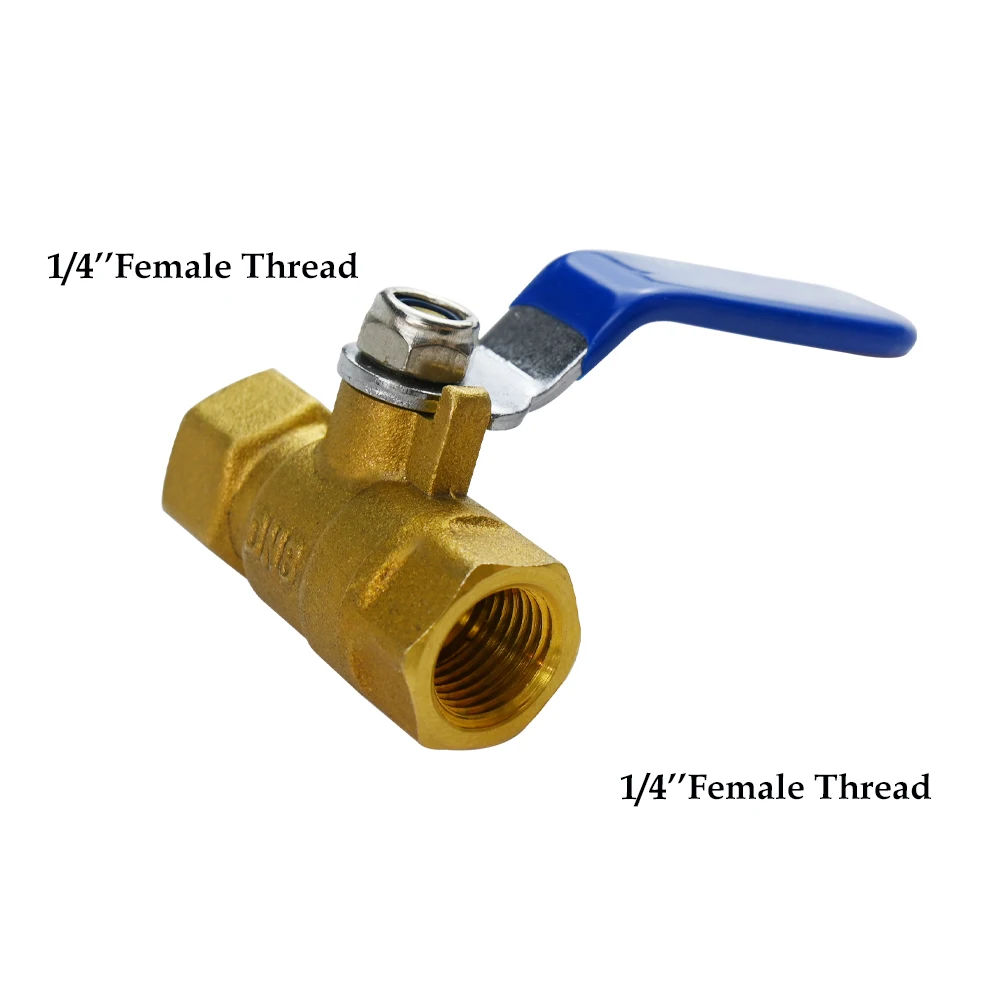 

9.52mm Atomizing Agricultural Switch 1/4" Double Internal Thread Copper Valve Spraying Gardening Hose Connector Ball Valve 5pcs