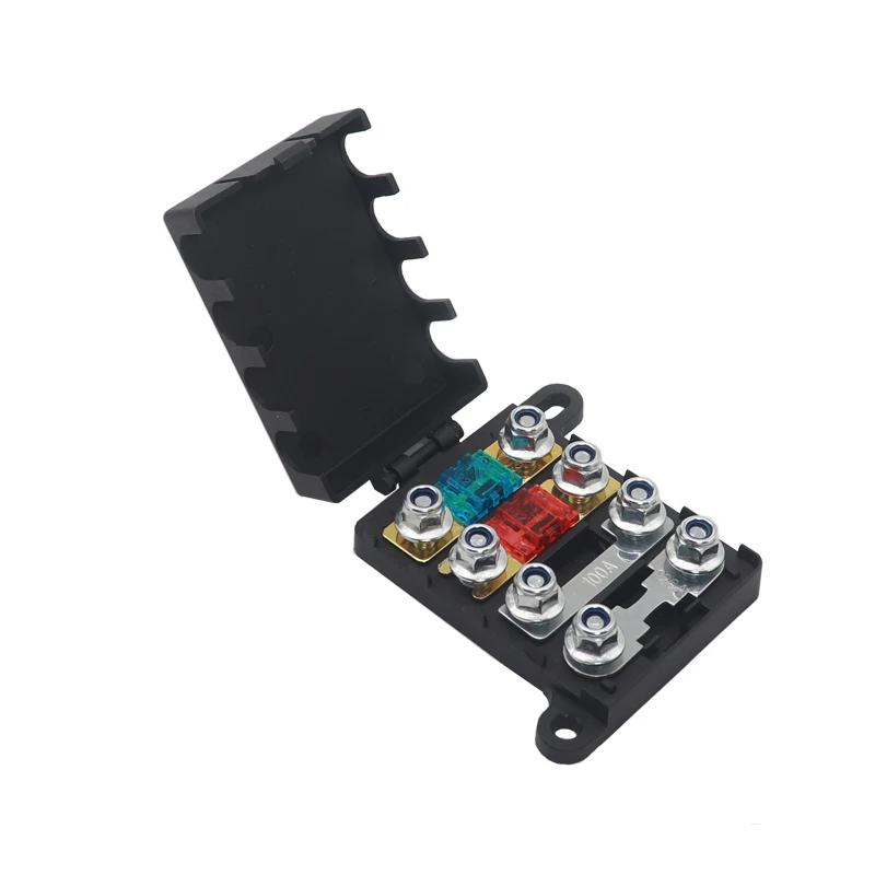 

Car Fuse Holder Block 4 Way For Midi Fuse Holder Block 200A Max 4 Fuses 8 Lugs Dual Battery Setups 4x4 Car Accessories