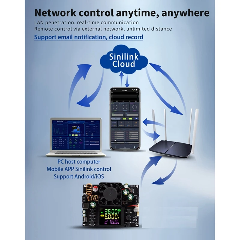 XY3606B CNC Boost Redukcja napięcia DC Regulowany zasilacz regulowany Stałe napięcie Prąd 36V/6A/216W Wyświetlacz LCD