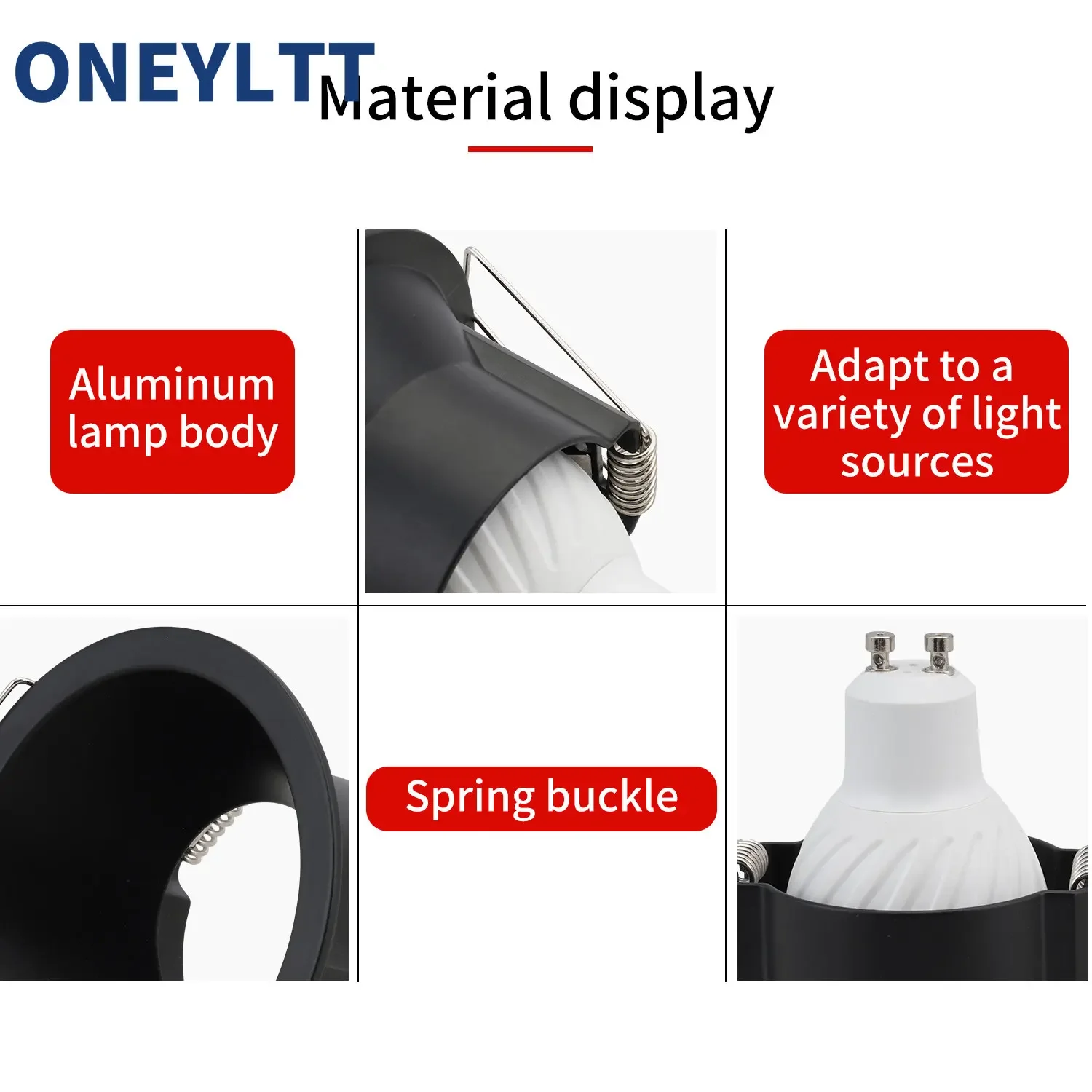 حامل مصباح مجوف للحمام ، إطار مثبت ، تركيبات إضاءة ، تركيب مقبس ، كشاف ضوئى ، كشاف ضوئى ، GU10 ، MR16 #6