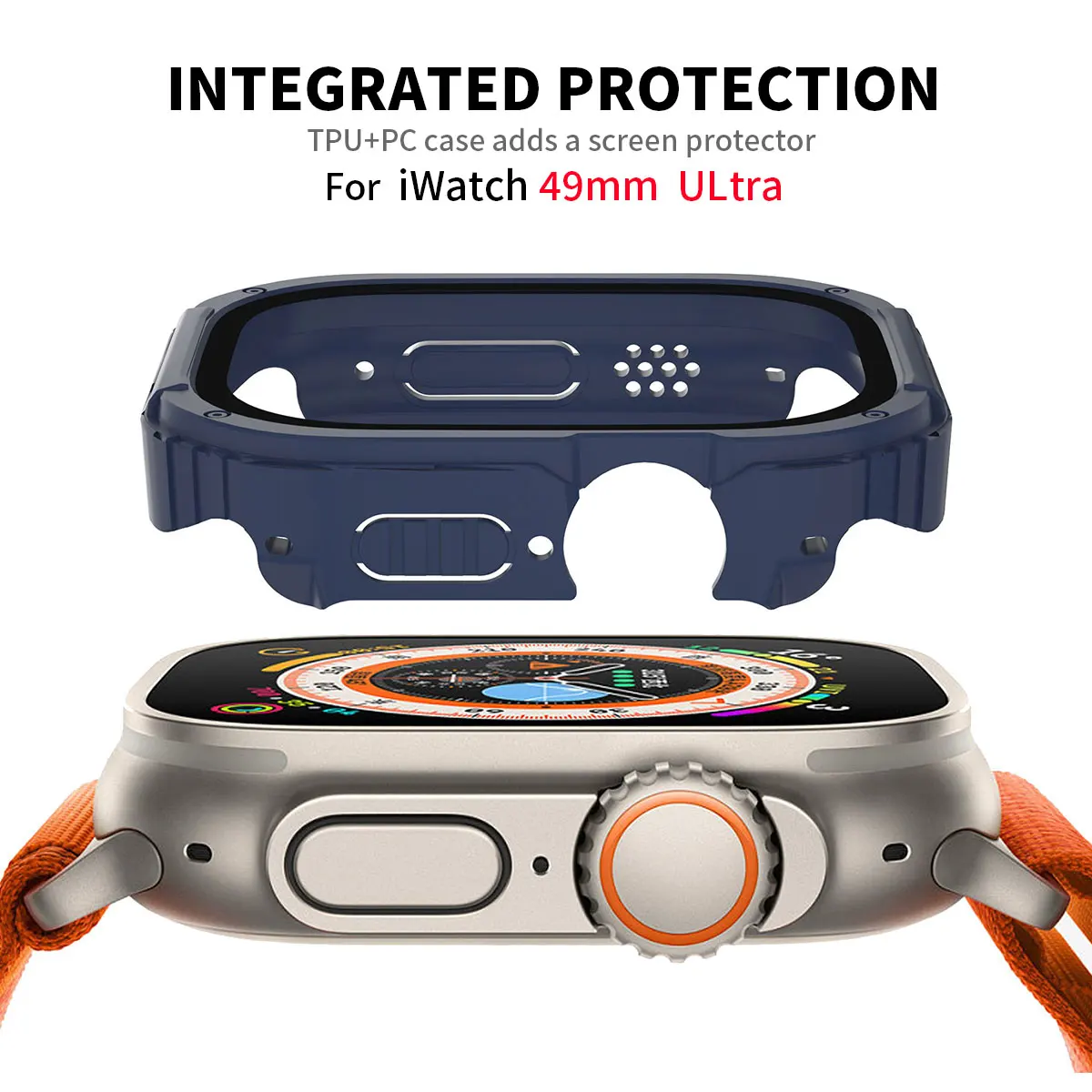 

Armor PC+TPU tempered integrated case suitable for Apple Watch 49mm Ultra Optimus Prime helmet shell scratch resistant