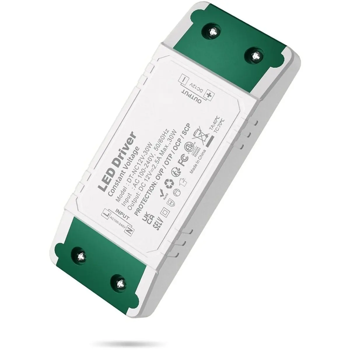 【New User-Coupon!】LED Transformer 230V to 12V, LED Power Supply 12V DC 30W, LED Driver 2.5A AC DC Constant Voltage Power Supply