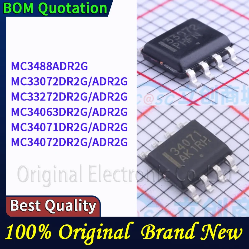 5pcs/lot MC3488ADR2G MC33072ADR2G MC33272ADR2G MC34063ADR2G MC34071ADR2G MC34072ADR2G In stock Original High quality
