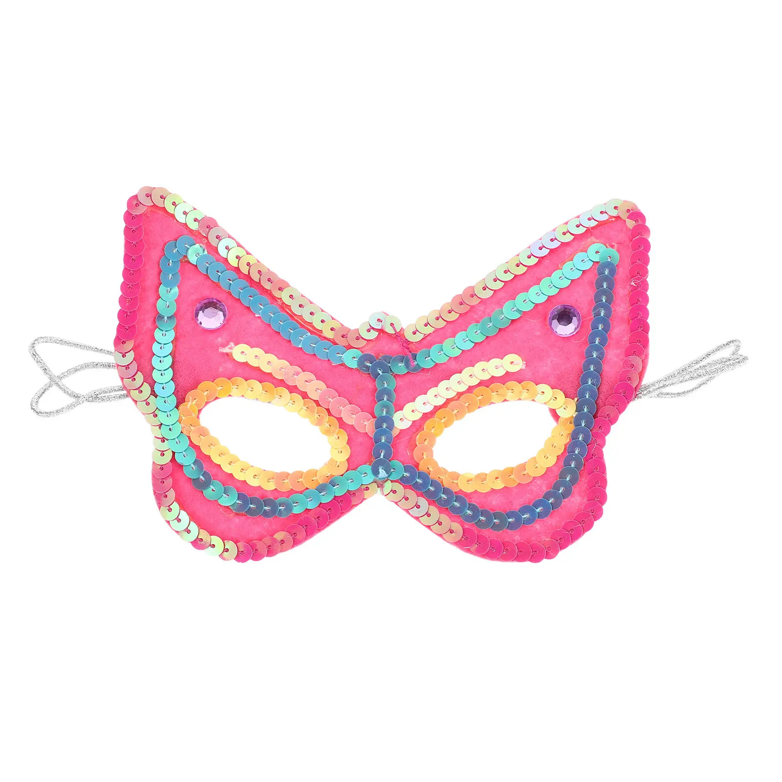 

4Pcs Butterfly Eye Mask Masquerade Sequin Kids Costume Face Mask Halloween Carnival Party Women Carnival Masks