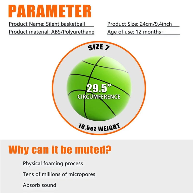 Y49a-basquete de espuma, basquete de treinamento de alta densidade interno textura 3d salto silencioso sem bola de ruído para casa praia piscina durável