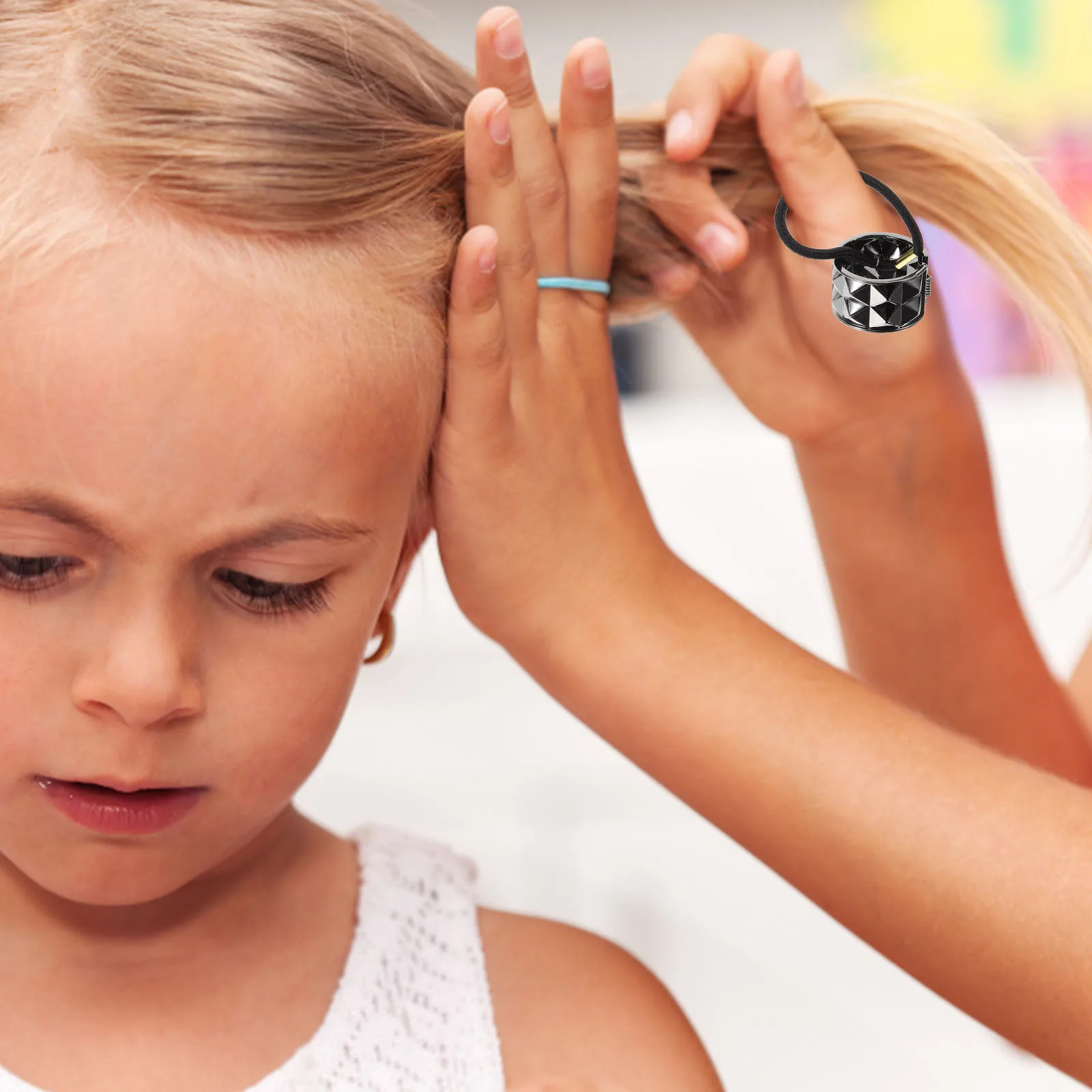 

4pcs Women'S Ties Metal Fabric Ponytail Holders Girls Hair Cuffs Wraps Small Decorative Accessories For Parties Weddings Daily