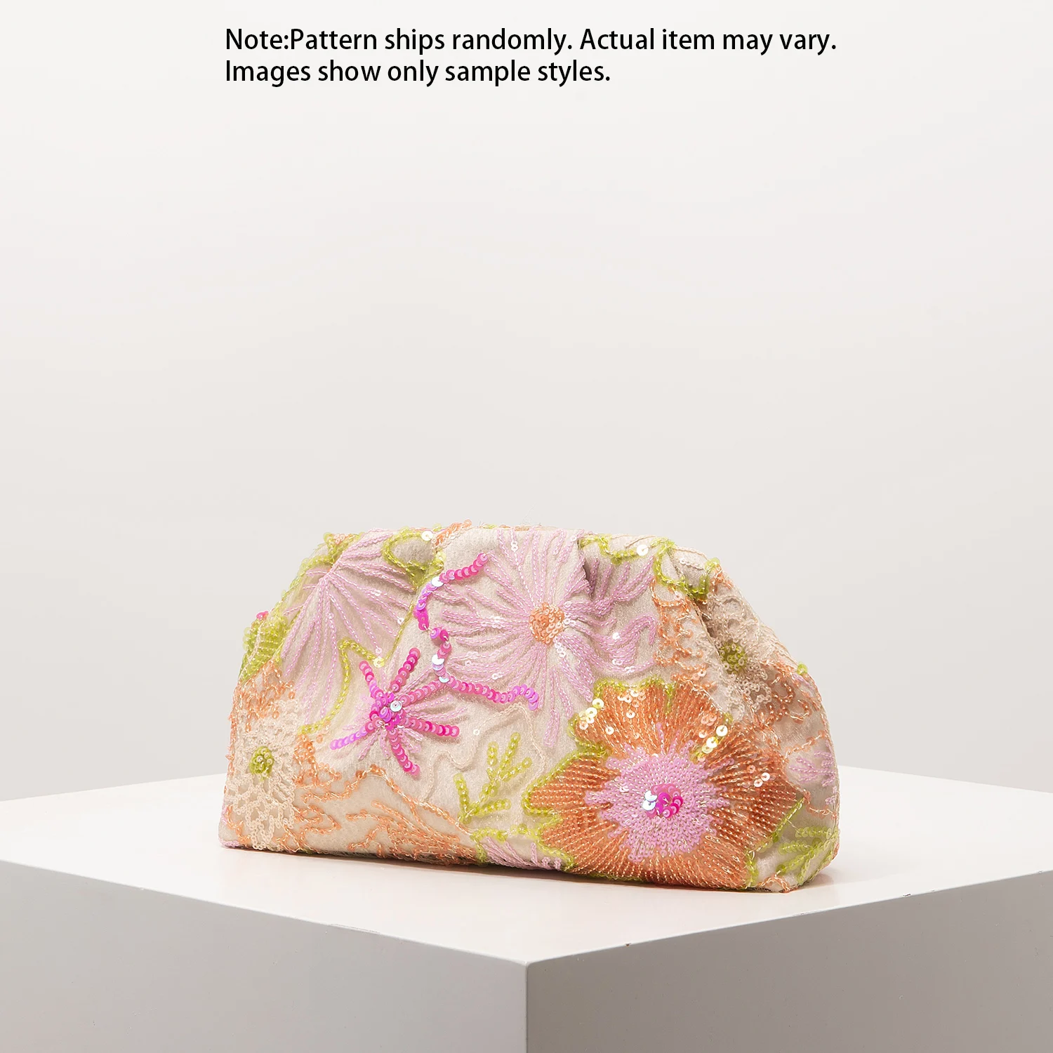 Clutch Bag,Sequin Bag,Floral Pop,Embroidery Bag,Gala Night,Party Outfits,Prom Bag,Wedding Items,Elegante,Gifts,Random Pattern image 4