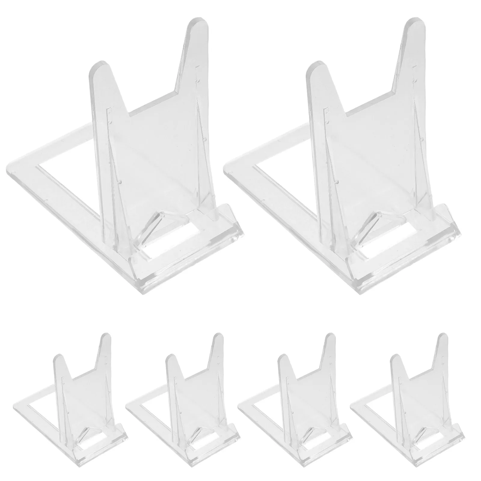 

6Pcs Acrylic Display Book Holders Stand Multi Functional Plate Frame Handbag Organizer for Home Retail Use Tabletop Stand
