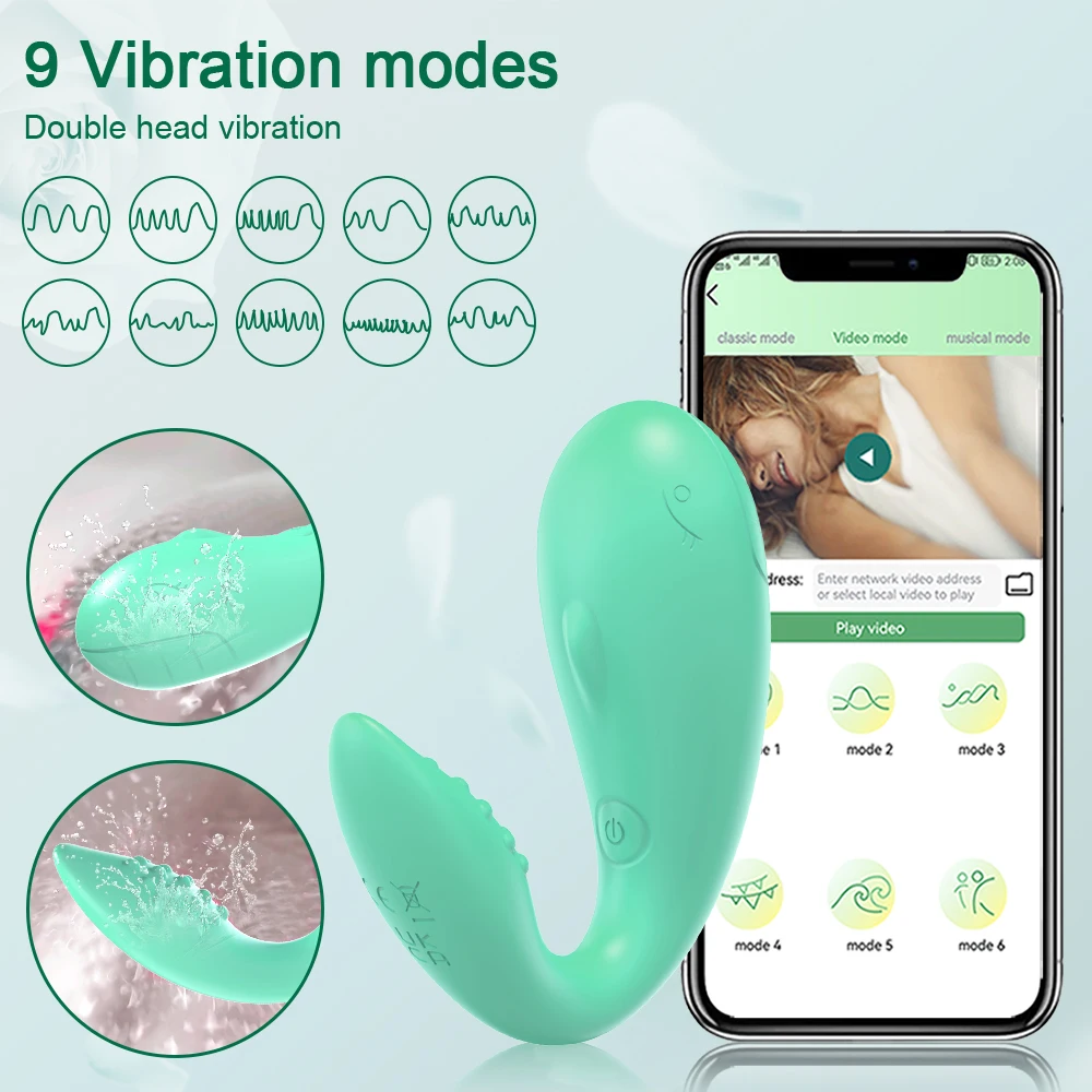 Powerful APP Bluetooth Vibrator for Women Panties with 2 Motors G Spot Dildo Massager Vibrating Love Egg Sex Toys for Adults