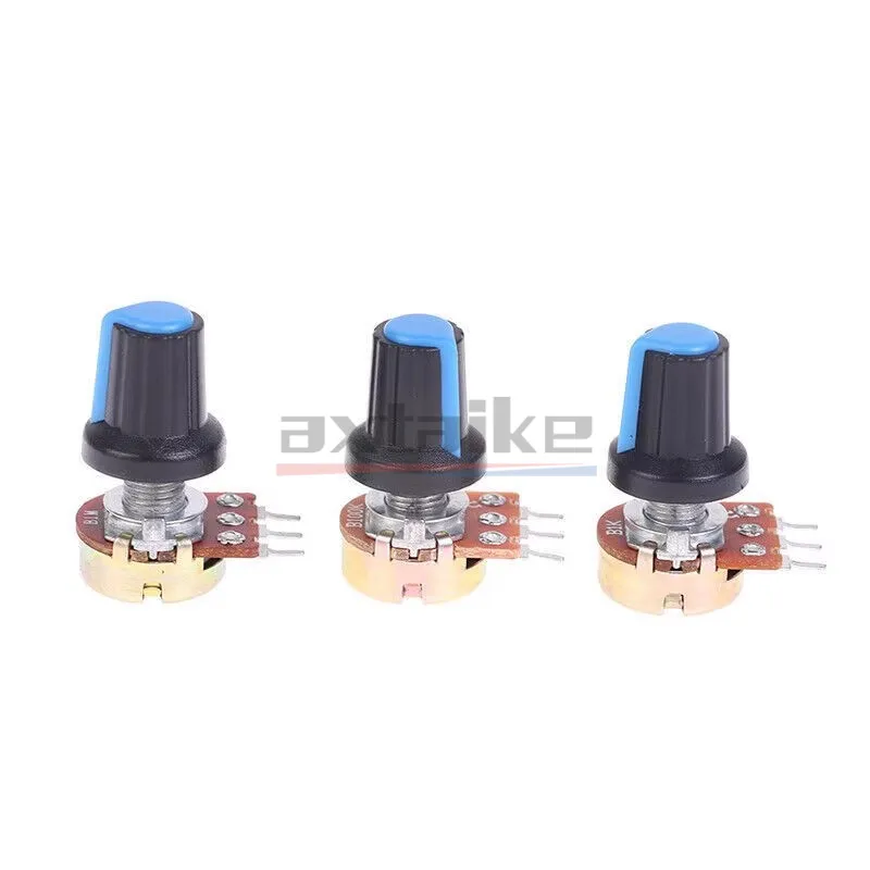 WH148 Potentiometer Kit B 1K 2K 5K 10K 20K 50K 100K 250K 500K 1M 15mm Lineaire Taper Roterende ADJ Variabele Weerstand Set 3pin Met Cap