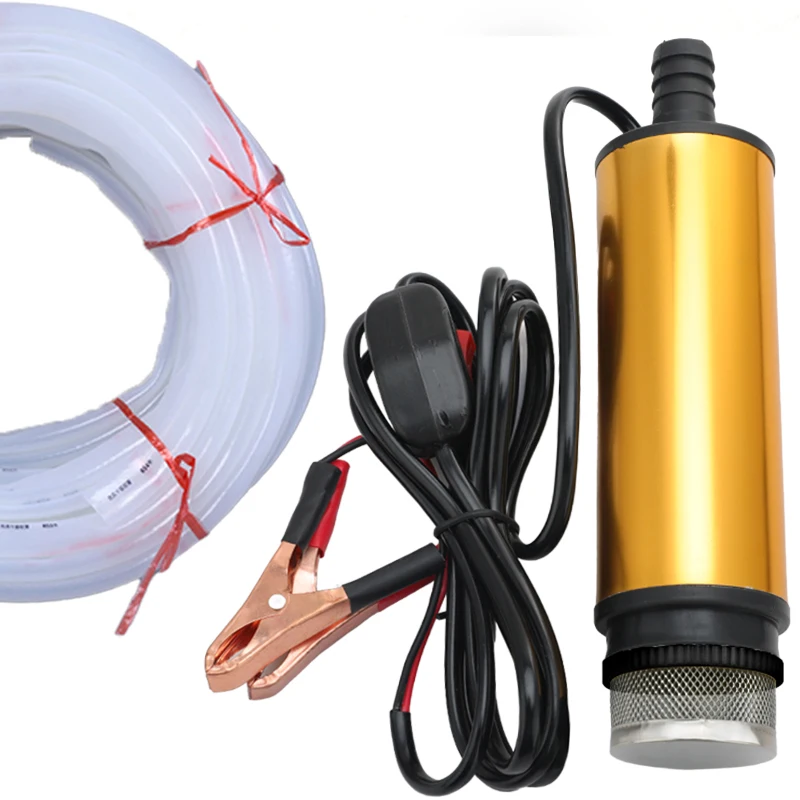 Samochodowa elektryczna pompa olejowa Pompa głębinowa Przenośna mini pompa elektryczna 12V 24V DC Obudowa ze stopu aluminium 12L/min Pompa do przetaczania paliwa