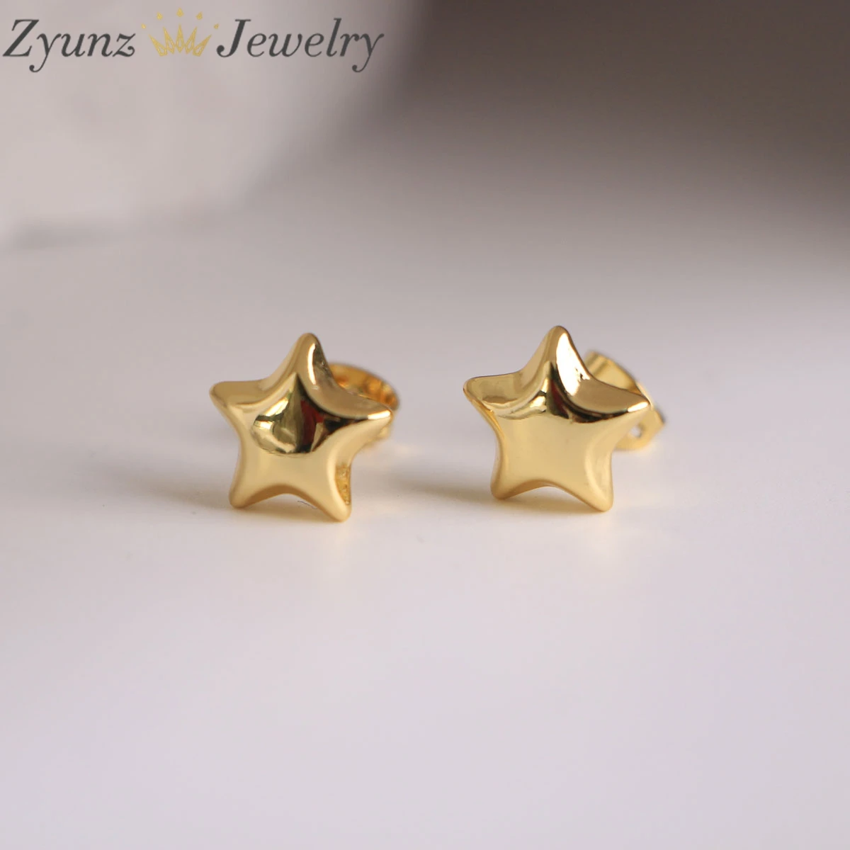 10 Pairs, Minimalist Smooth Gold Color Heart Star Stud Earrings for Women Trendy Elegant Wedding Bride Jewelry