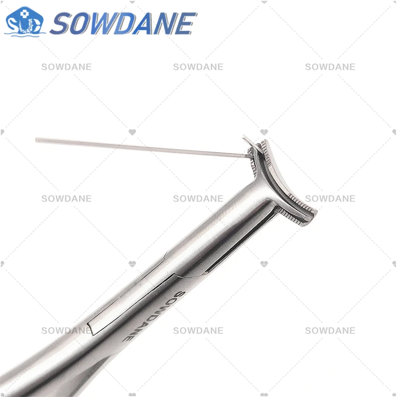 Szczypce ortodontyczne z długim uchwytem, szczypce lingwale, szczypce Cinch Back, szczypce Weingart, obcinak do drutu, szczypce do drutu, szczypce do gięcia drutu, długość 16 cm — zdjęcie 5