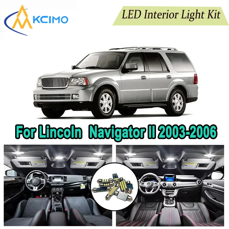 

Canbus LED Kit Interior Light Bulbs For Lincoln Navigator II 2003-2006，Door Lights Super Bright Light Set Easy Install
