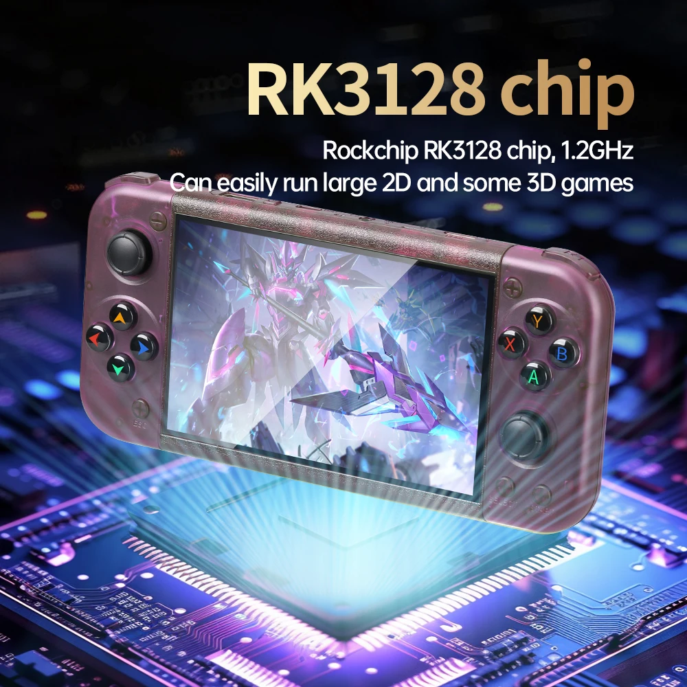 

New RG50XX Handheld Retro Game Console 5Inch Display LINUX 3D Joystick For GBC GBA PSP 19+Simulator 64G 15000+Video Games