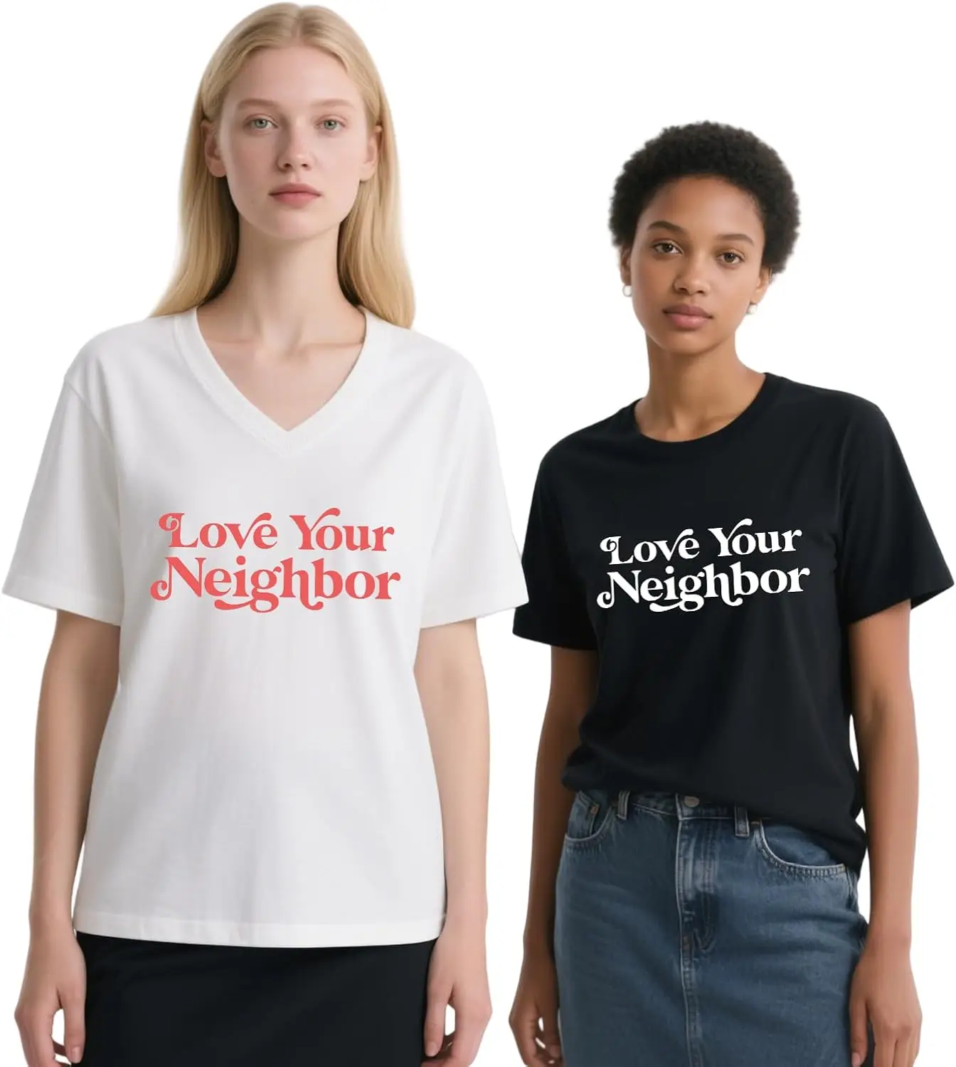 أحب قميص الجيران الخاص بك، أحب الجيران الخاص بك التي شيرت VNeck