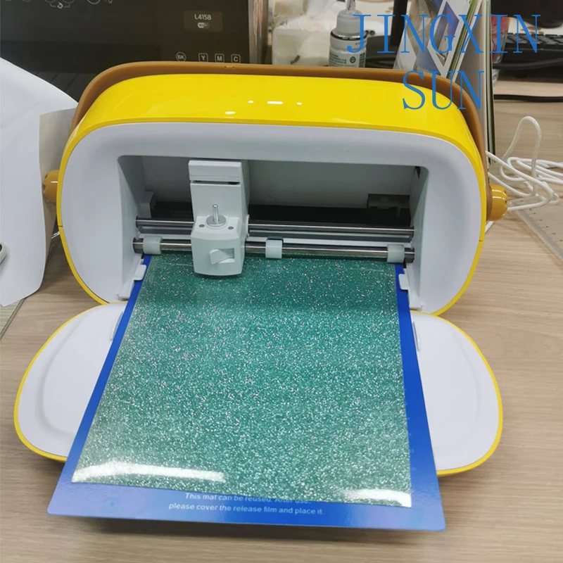 2-In-1 A5 size desktop mini cutter with self-developed Dtf film cutting software with 6-piece craft vinyl weeding tool