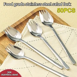 304 Stainless Steel Fork Household Spork Spoon One Salad Spoon Cake Fruit Fork Western Fork Tableware