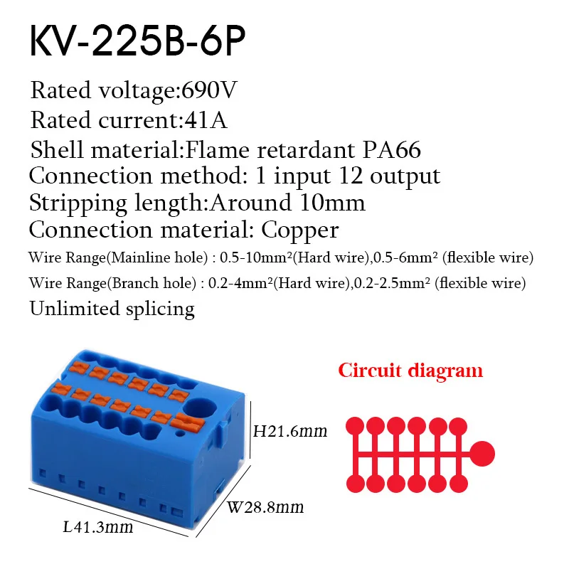 1 STÜCK 225 Serie Drahtverbinder Plug-in Elektrischer Klemmenblock Spleißbar Eins In Mehreren Out Splitter Führungsschiene Anschlussdose