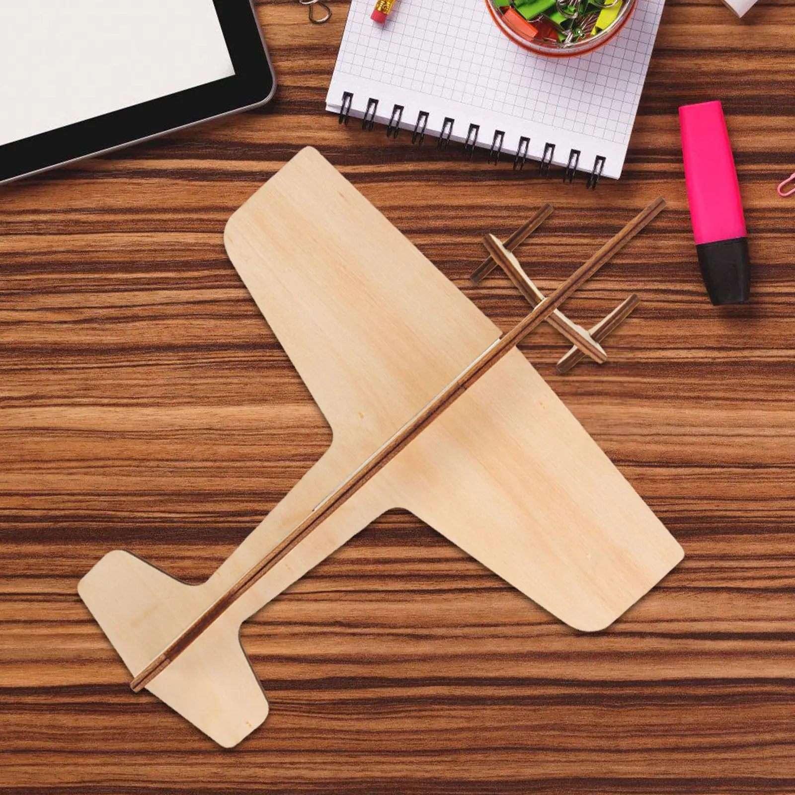 

2Pcs 3D Wooden Airplane Puzzle Kit for Children Ages 6-12 Activity Develops Creativity Imagination Birthday