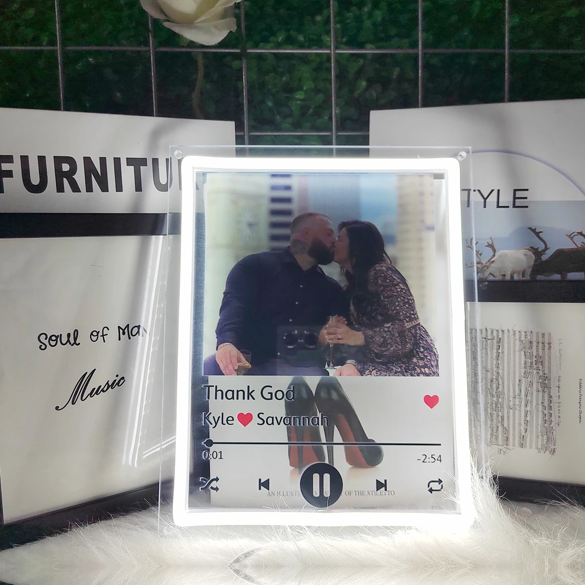 

LED Light-emitting Lamp Group Photo Frame-shaped Ambient Decorative Light, Customizable