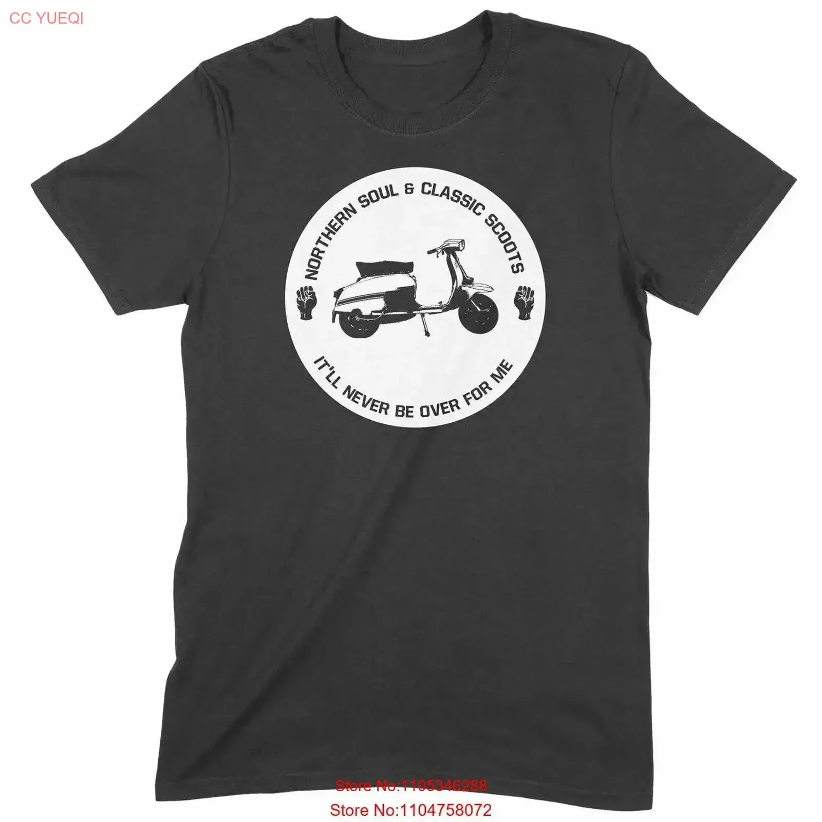 T-shirt vintage délavé pour homme Northern Soul Classic Scoots – Haut décontracté légèrement doux pour le quotidien – Vêtements de créateur vintage
