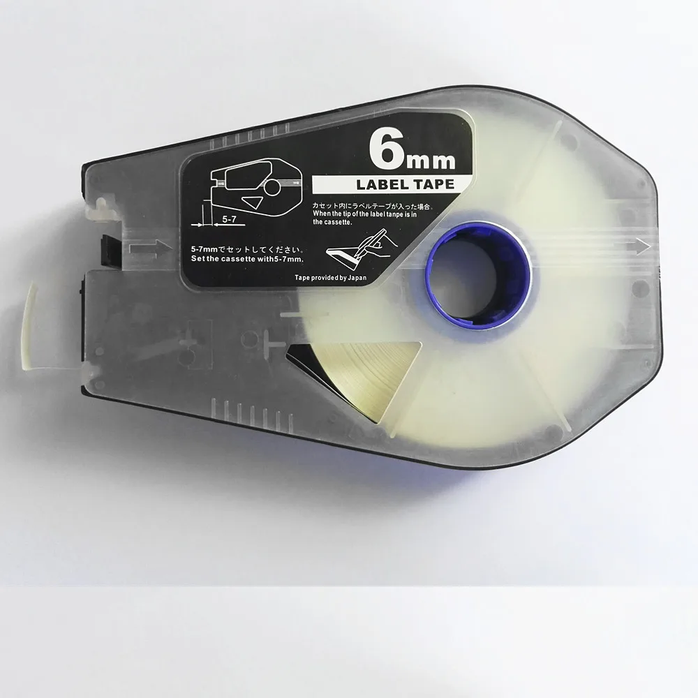 Thermal Label Maker Tape 6/9/12mm White-yellow Label Tape Compatible For Ink Ribbon ID Printer mk2500 mk100 m-Pro 11 Label Maker