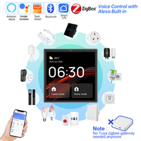 Wifi Tuya Smart Touch Screen Center Control Panel Built-in Alexa Control ZigBee Gateway For Intelligent Scenes 4 Inches Screen
