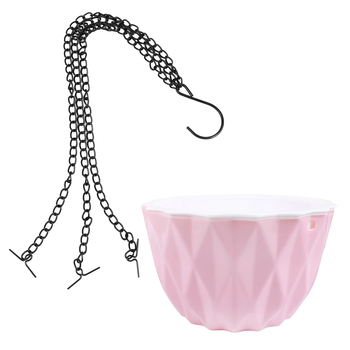 

1pc Hanging Flower Pot Bucket Planters Plastic Durable Home Decor Bowl Swing Railing Floor Stand Water Block Breathable Indoor