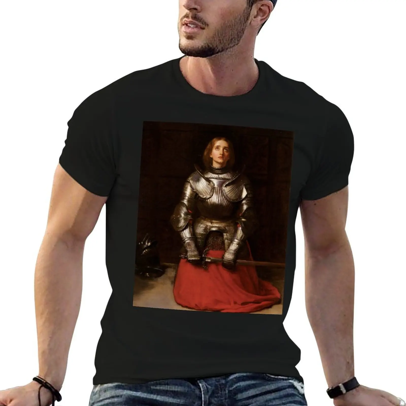 

Saint Joan of Arc by John Everett Millais T-Shirt man t shirt heavy cotton t shirts cotton 100% T-Shirt