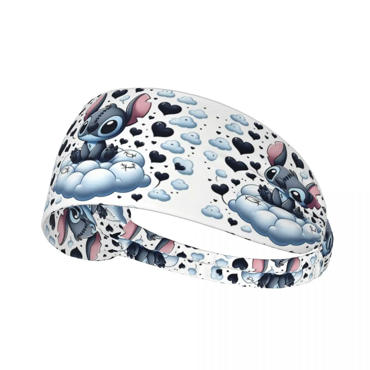 

Custom Anime Lilo And Stitch Sweatband Women Men Moisture Wicking Cartoon Cute Gym Headband for Football