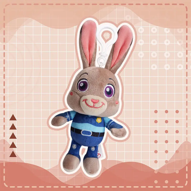 Disney Zootopia Judy Hopps Nick Wide Flash Cartoon Meisje Hart Pluche 3d Pop Tas Decoratieve Hanger Paar Sleutelhanger Accessoires