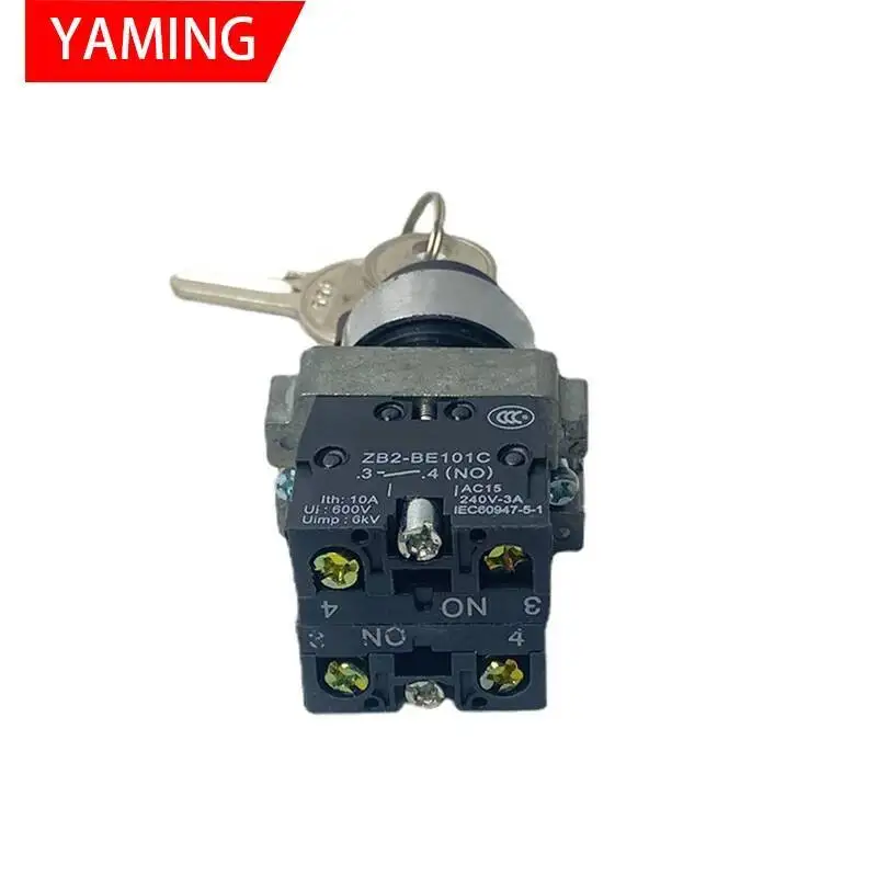 XB2-BG33 BG23 BG35 مفتاح دوار مفتاح زر معدني 3 موقف الذاتي قفل محدد 2NO 1NO1NC 10A 22 مللي متر تصاعد محدد #2