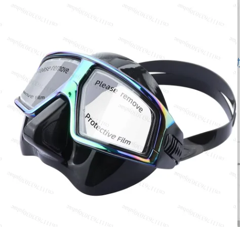 Free diving mask, half face lightweight, low capacity free diving goggles, anti fog liquid silicone diving equipment