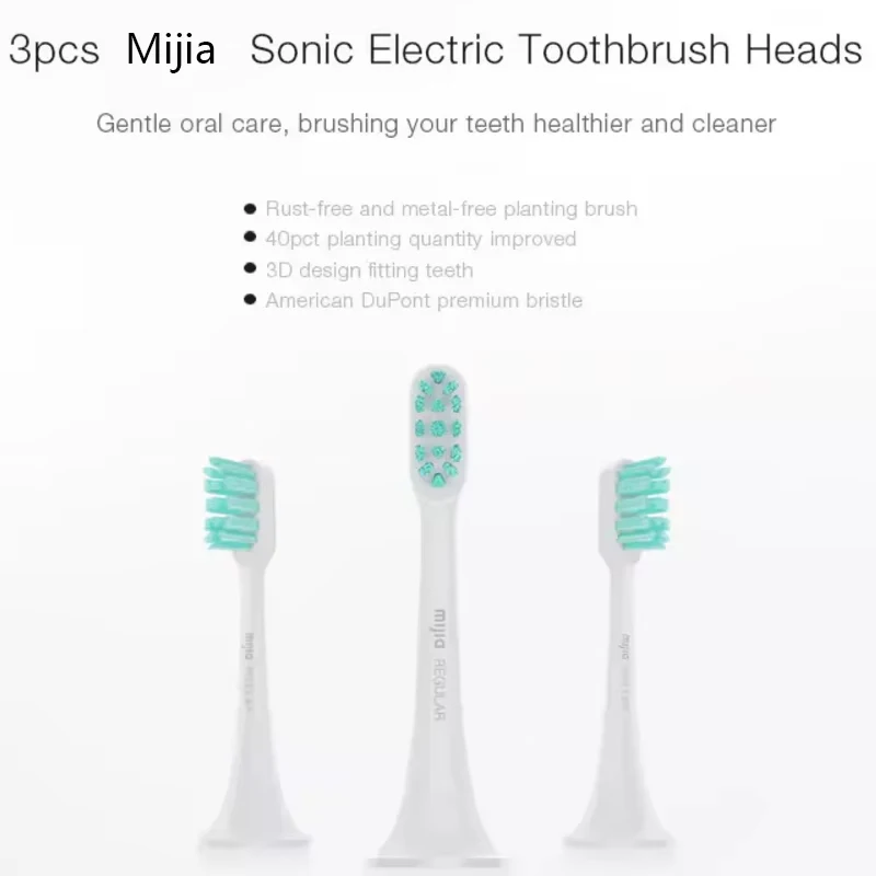 3/6PCS Original Mijia T300 T500 Sonic Electric Toothbrush Head Teethbrush Replacement Heads Acoustic Oral Hygiene Clean image 2