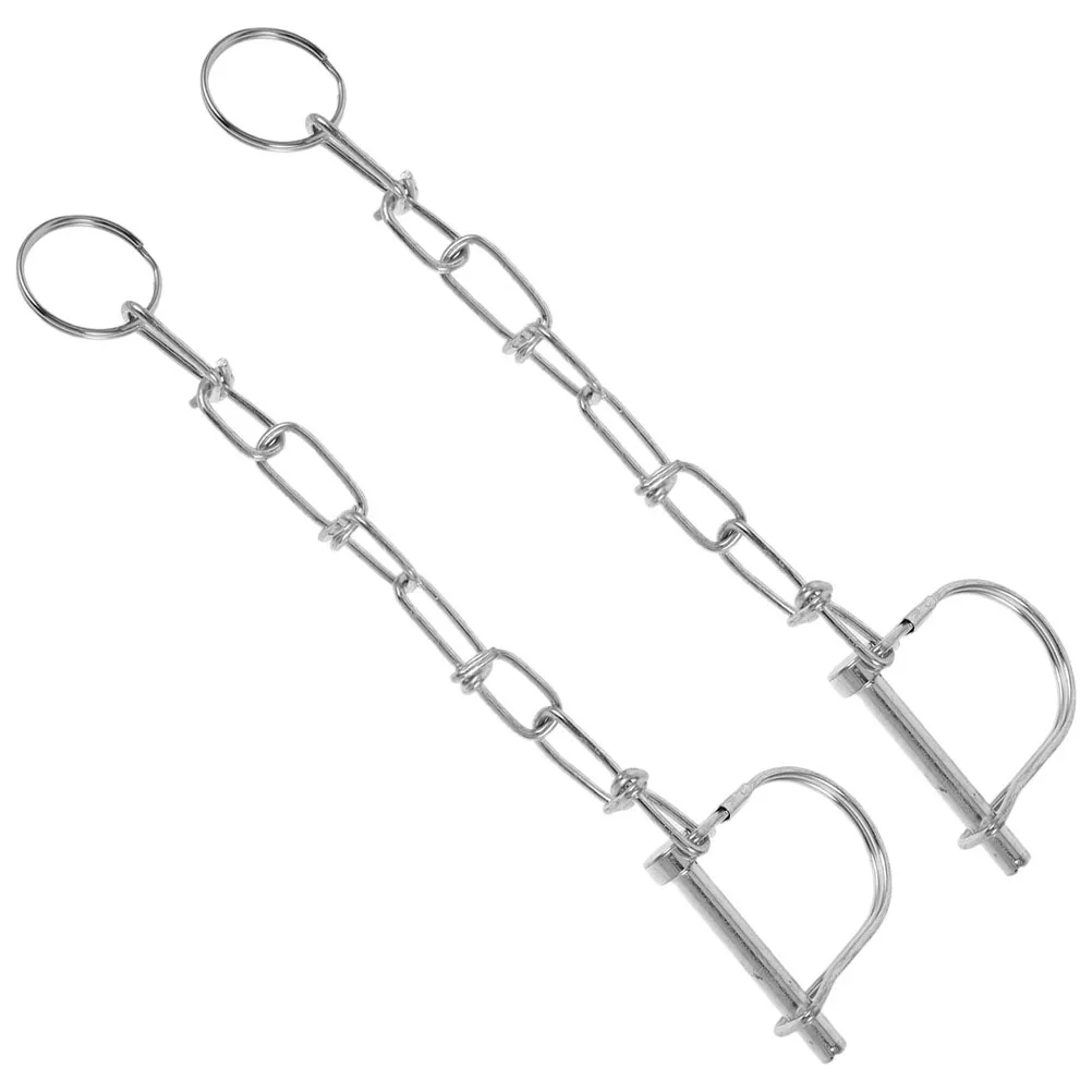

2Pcs Trailer Connector Galvanized Safety Lock Pins Secure Trailer Ball Cover Heavy Duty Hitch Pin Clip Towing Hitch Parts
