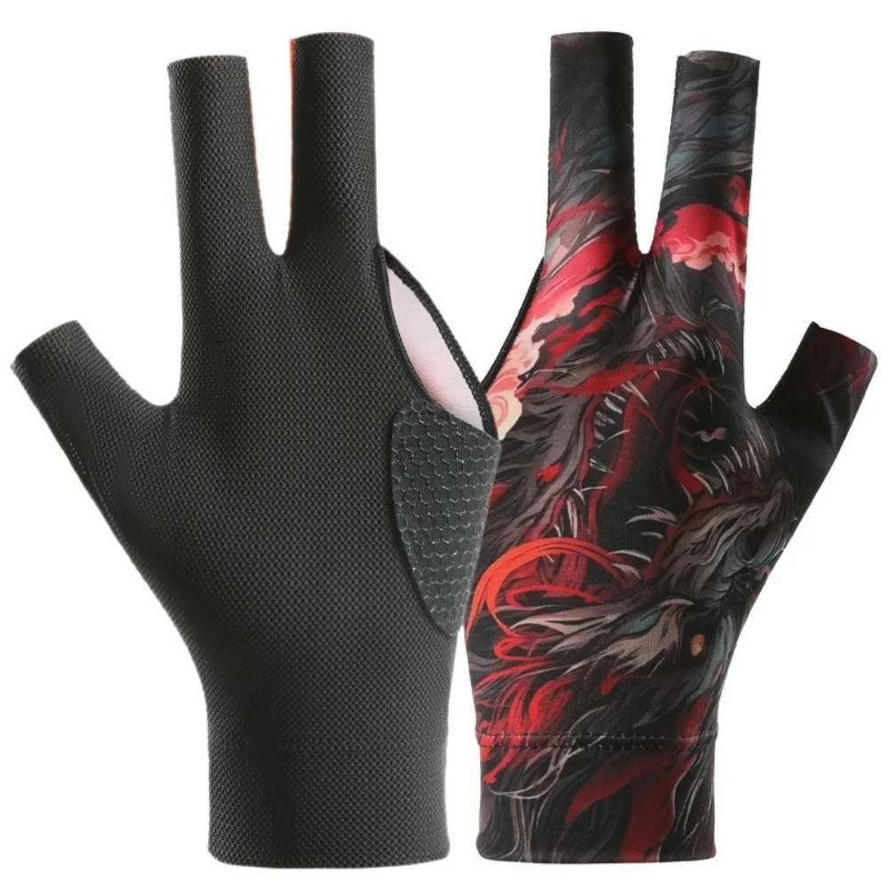 

Новые перчатки для левой руки, эластичные дышащие тренировочные перчатки для бильярда, нескользящие перчатки с тремя пальцами, аксессуары для фитнеса